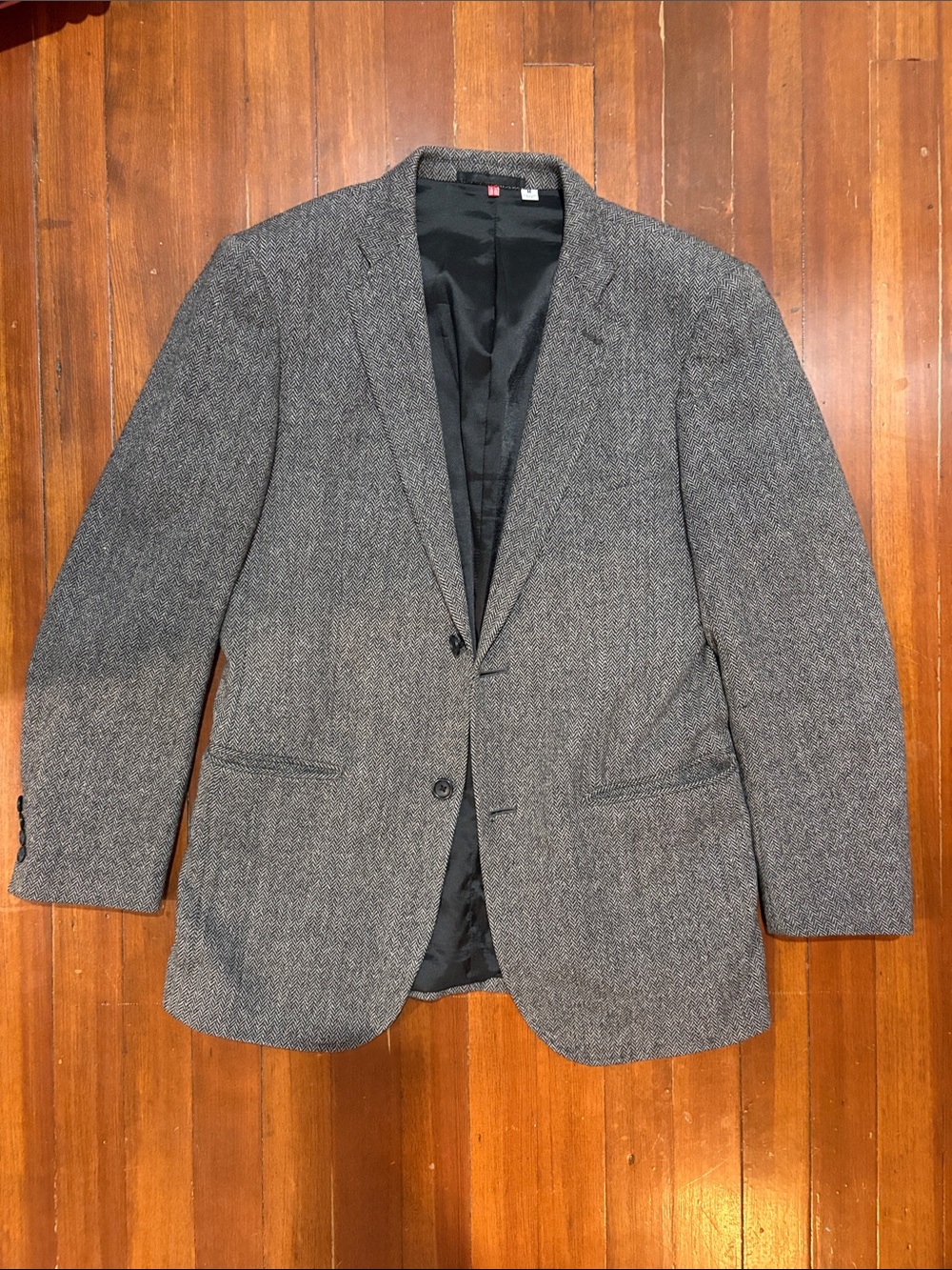 Uniqlo Gray Herringbone Sport Coat Blazer